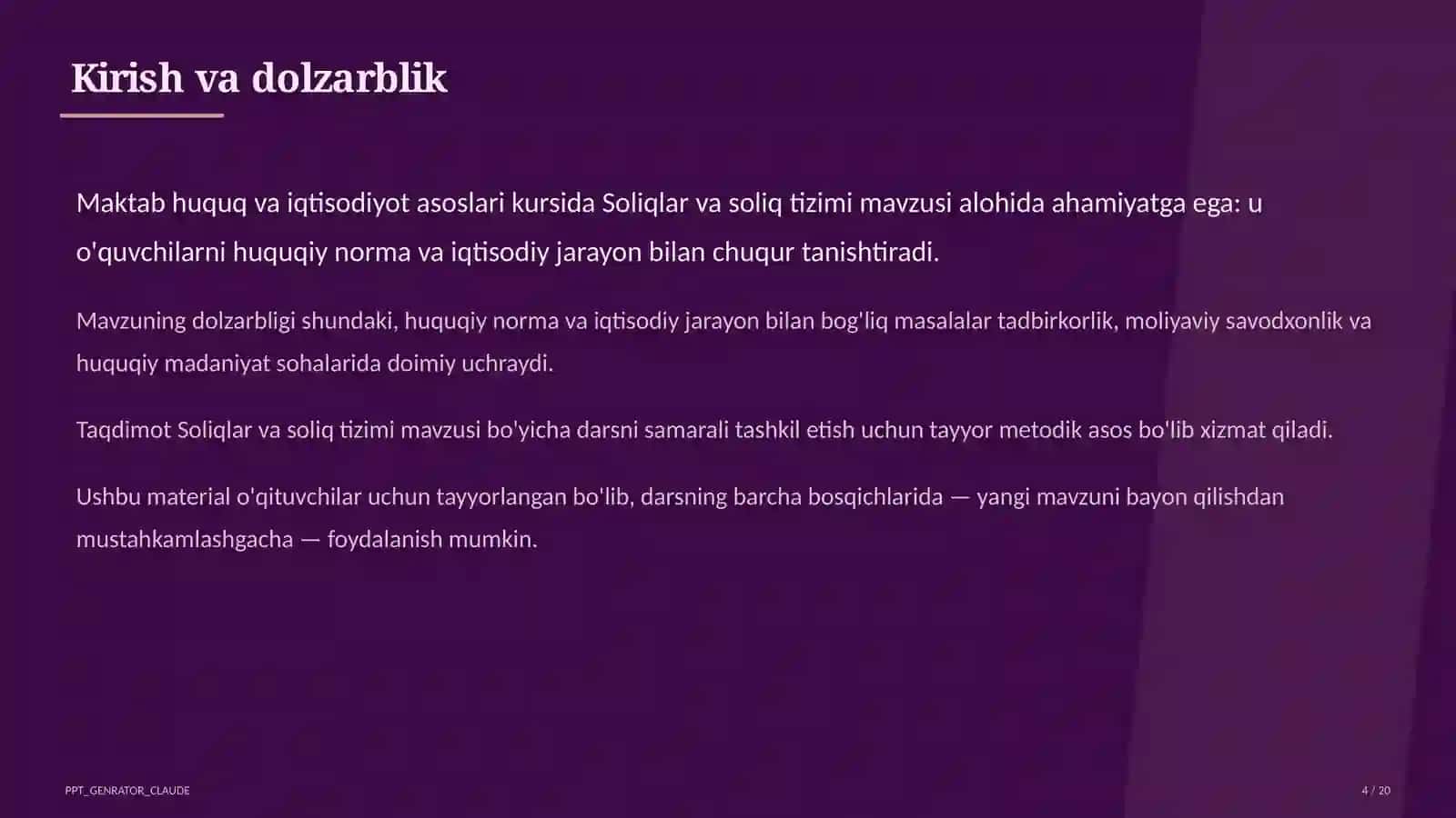 Soliqlar va soliq tizimi (10-sinf) 4