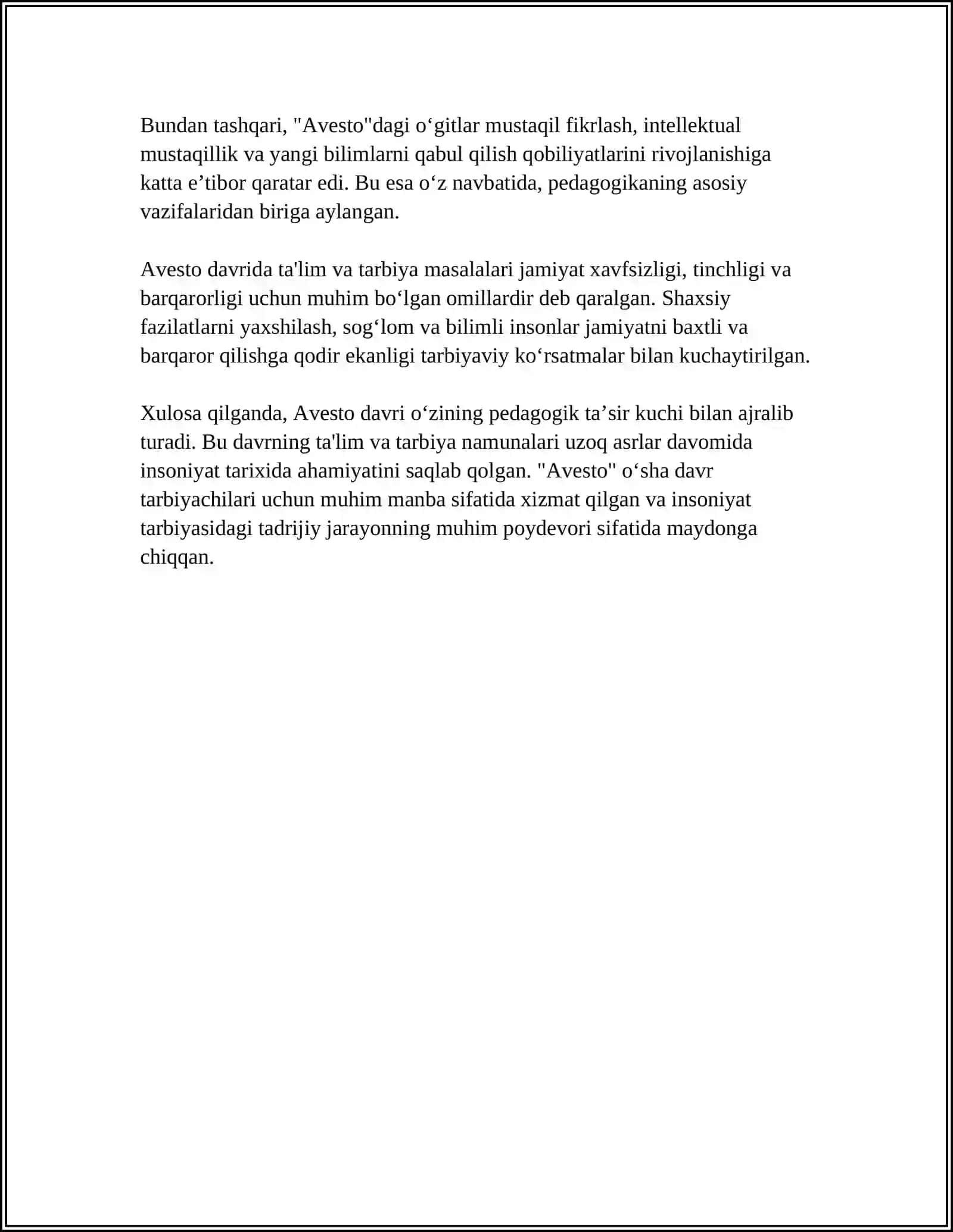 AVESTODAGI PEDAGOGIK QARASHLAR 4