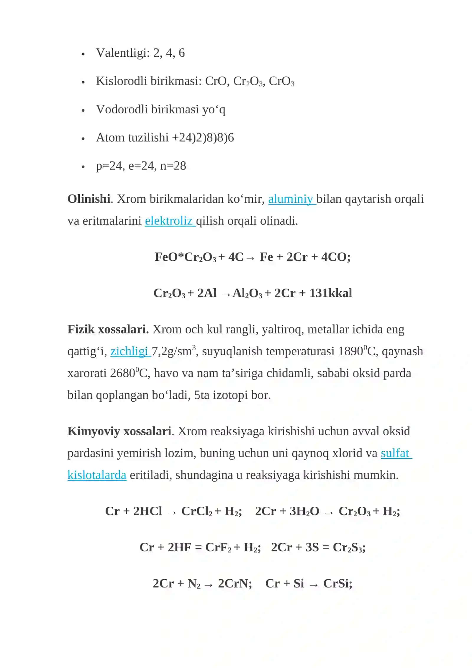 Xrom elementi 4