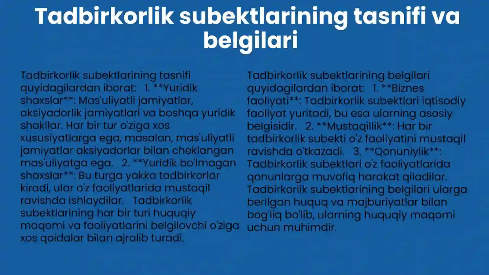 Tadbirkorlik subektlarining huquqiy maqami 4