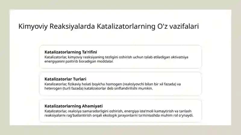 Katalizatorlar va ularning xossalari 4