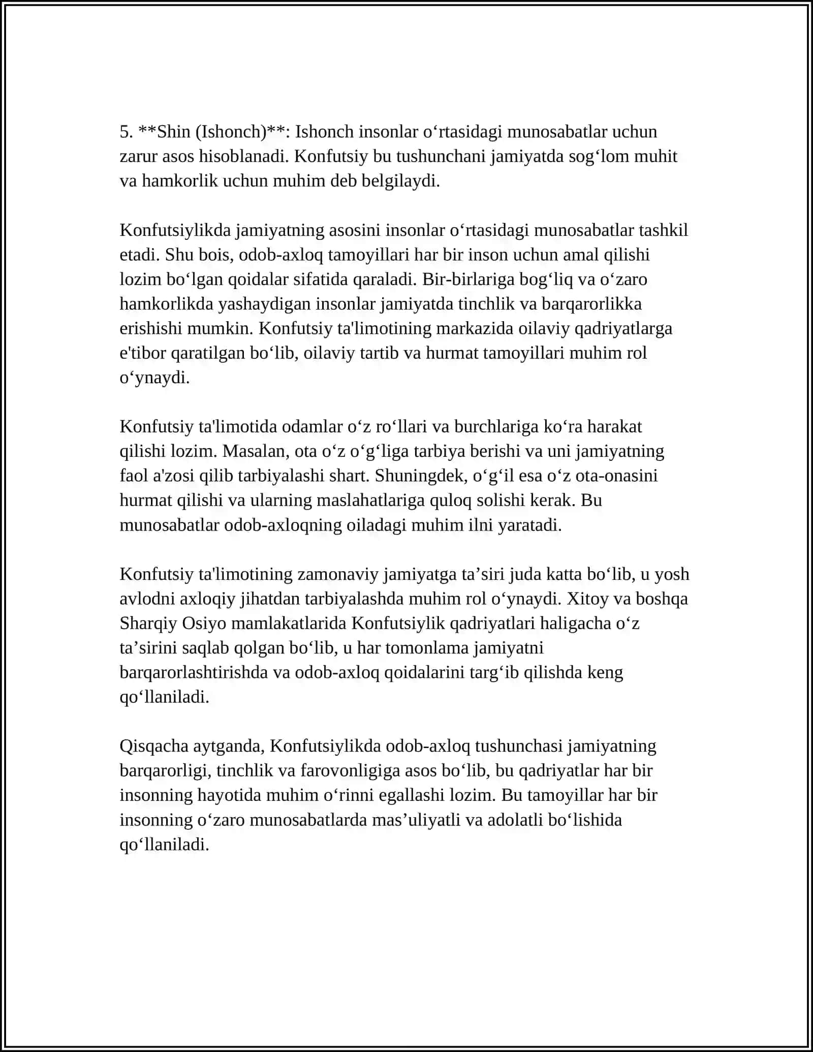 KONFUTSIYLIK TALIMOTIDA IJTIMOY-AXLOQIY MASALALAR 4