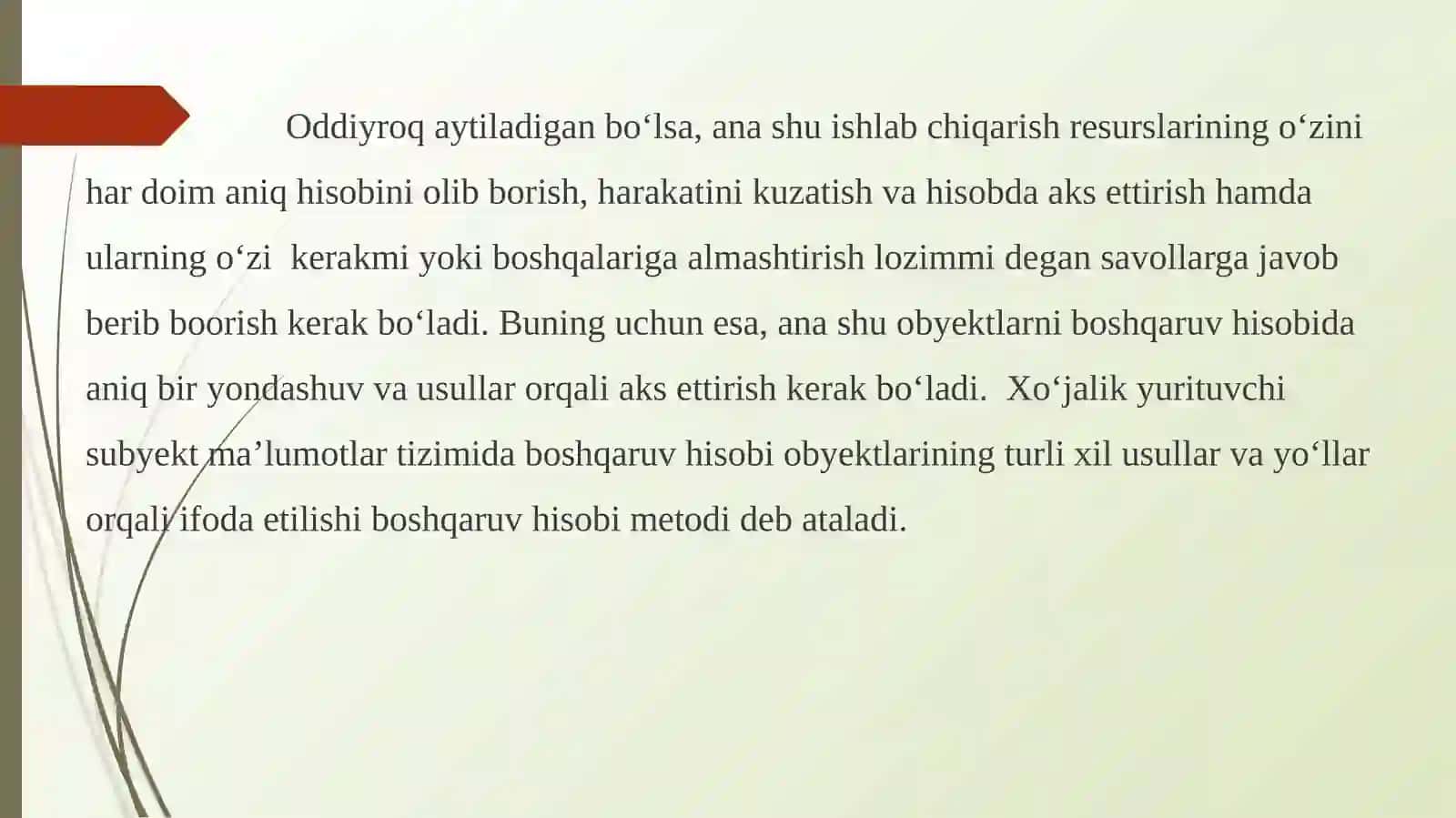 Boshqaruv hisobining metodi 4