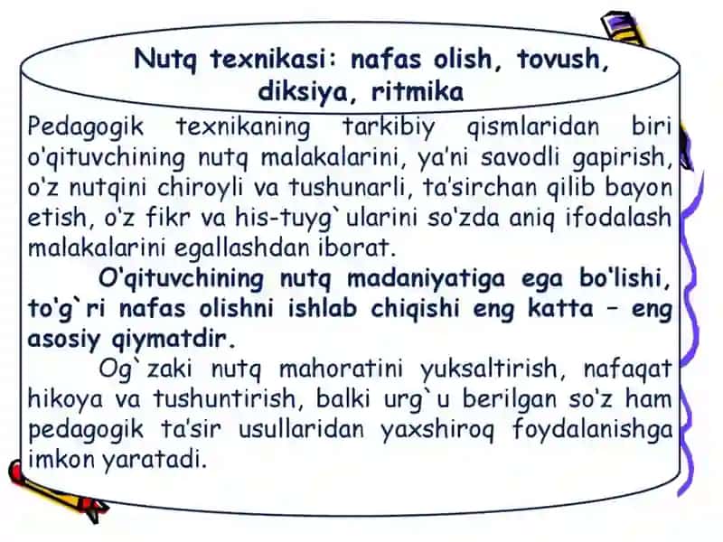 NUTQIY BAYON ETISHNING VUJUDGA KELISHI VA TUSHUNISH MUOLAJALARI 4