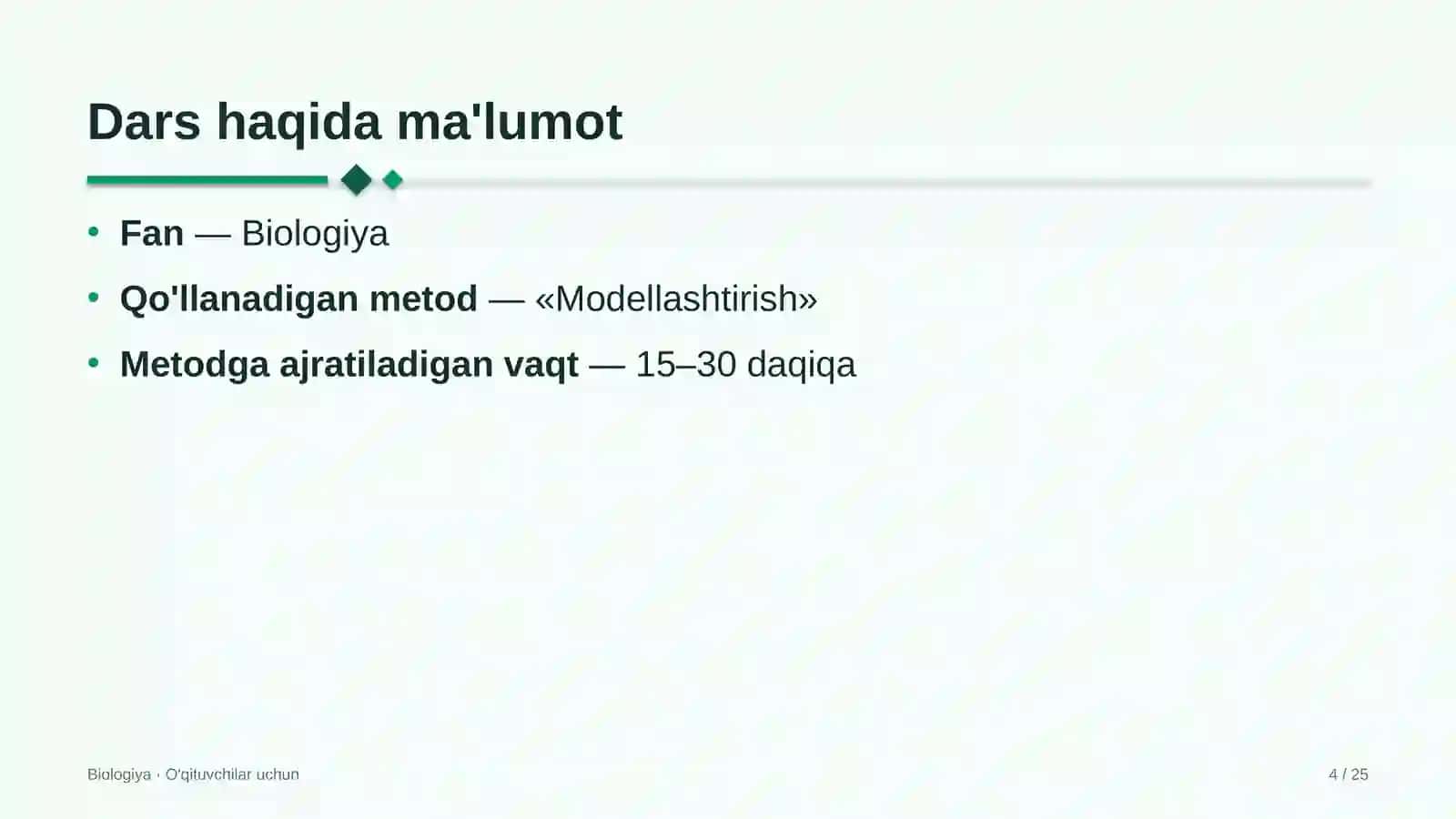 biologiya darslarida modellashtirish metodidan foydalanish 6090 4