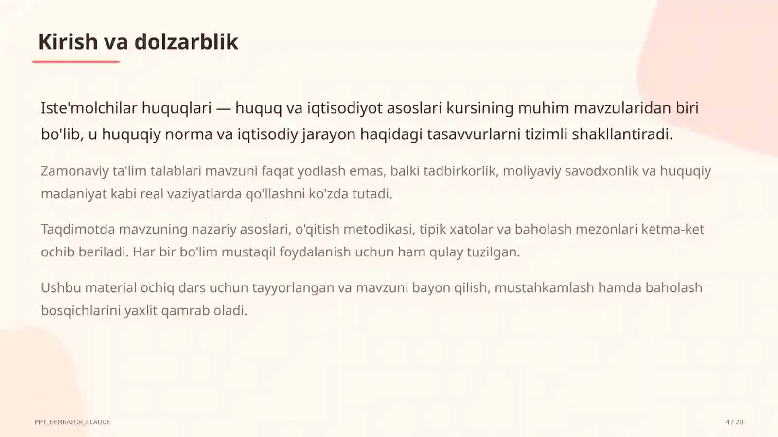 Iste'molchilar huquqlari (10-sinf) 4