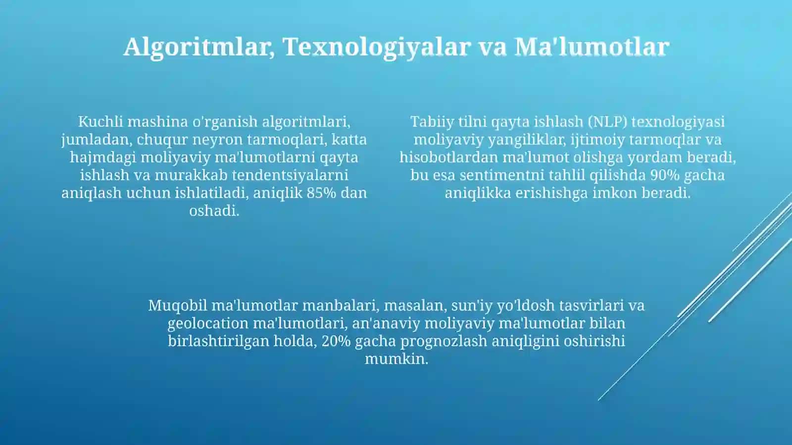 Moliyaviy suniy intellekt: Asosiy tushunchalar va rivojlanish 4