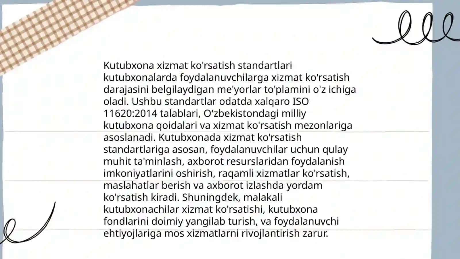 Kutubxonashunoslik ishini tashkil etish prinsiplari va uning funksiyalari 4
