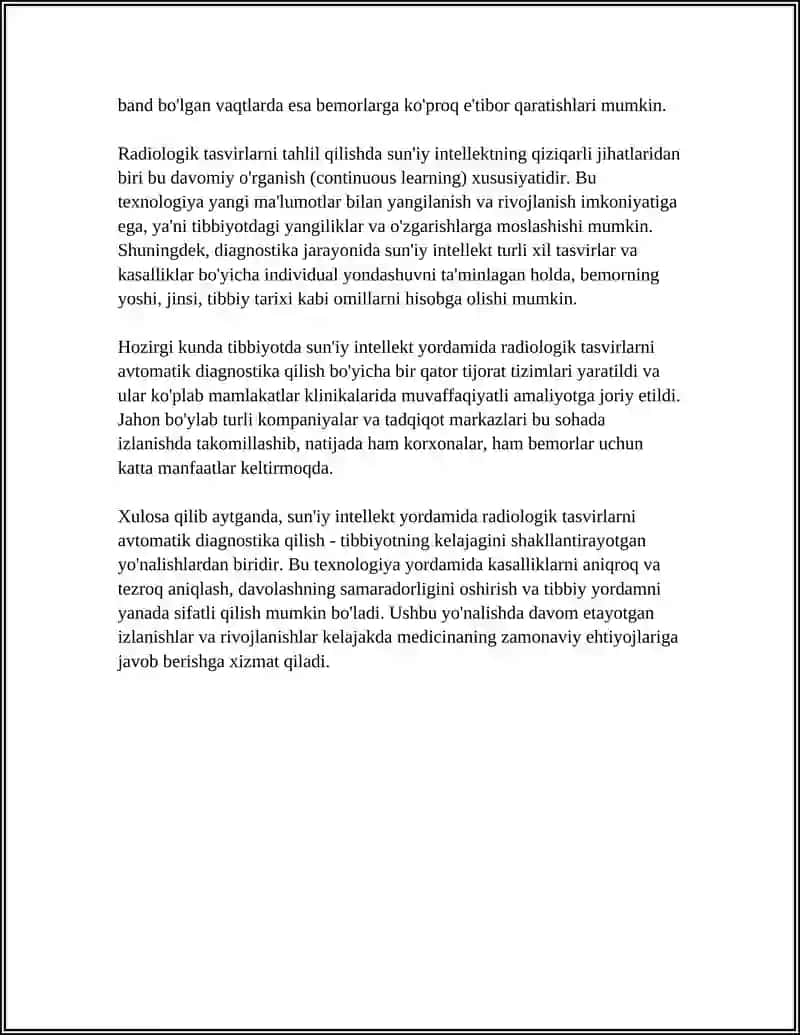 TIBBIYOTDA SUN‘IY INTELLEKTDAN FOYDALANISH 4