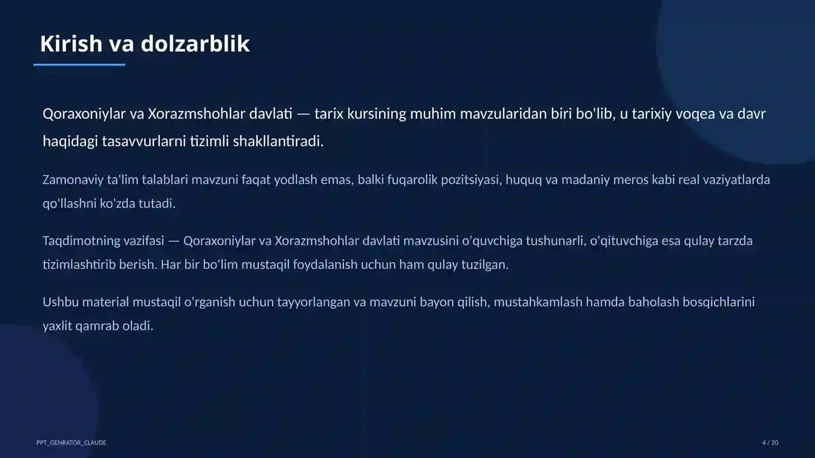 Qoraxoniylar va Xorazmshohlar davlati (7-sinf) 4