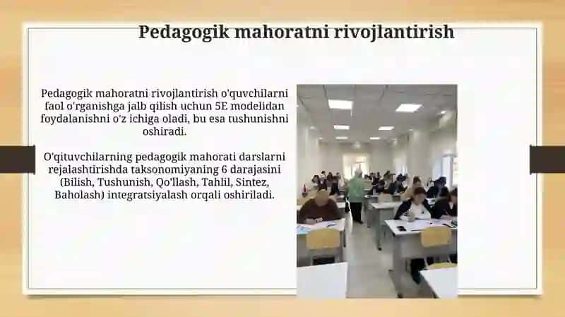 Texnologik ta'lim o'qituvchilarning kompetentligini baholash 4