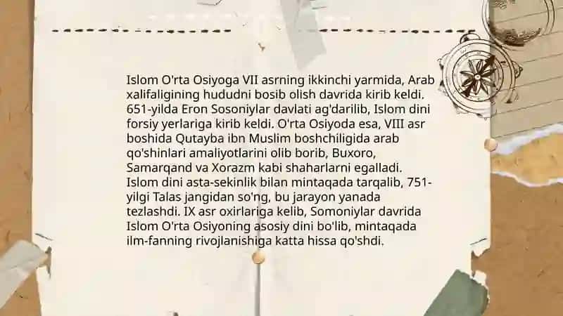 Islom dinining tarqalishi va uning talim tarbiyaga tasiri 4