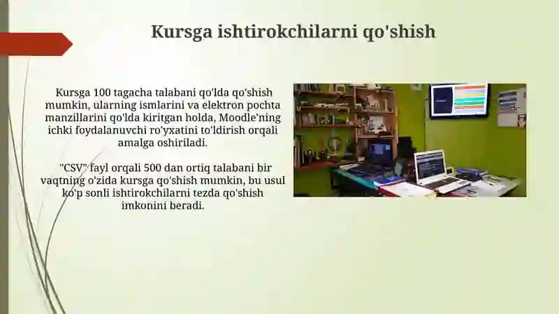 Kurs yaratish va uni sozlash 4