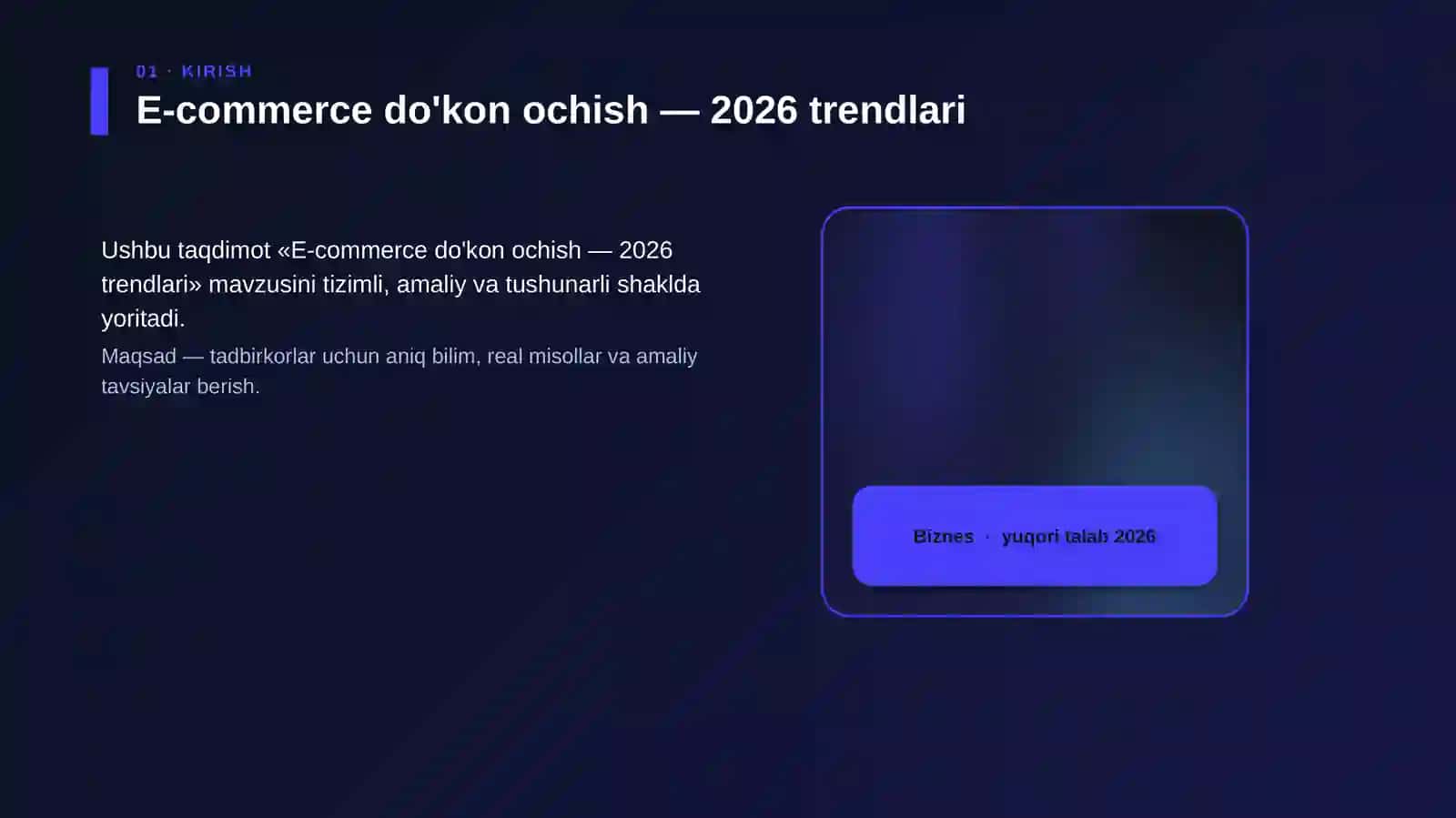 E-commerce do'kon ochish — 2026 trendlari 4