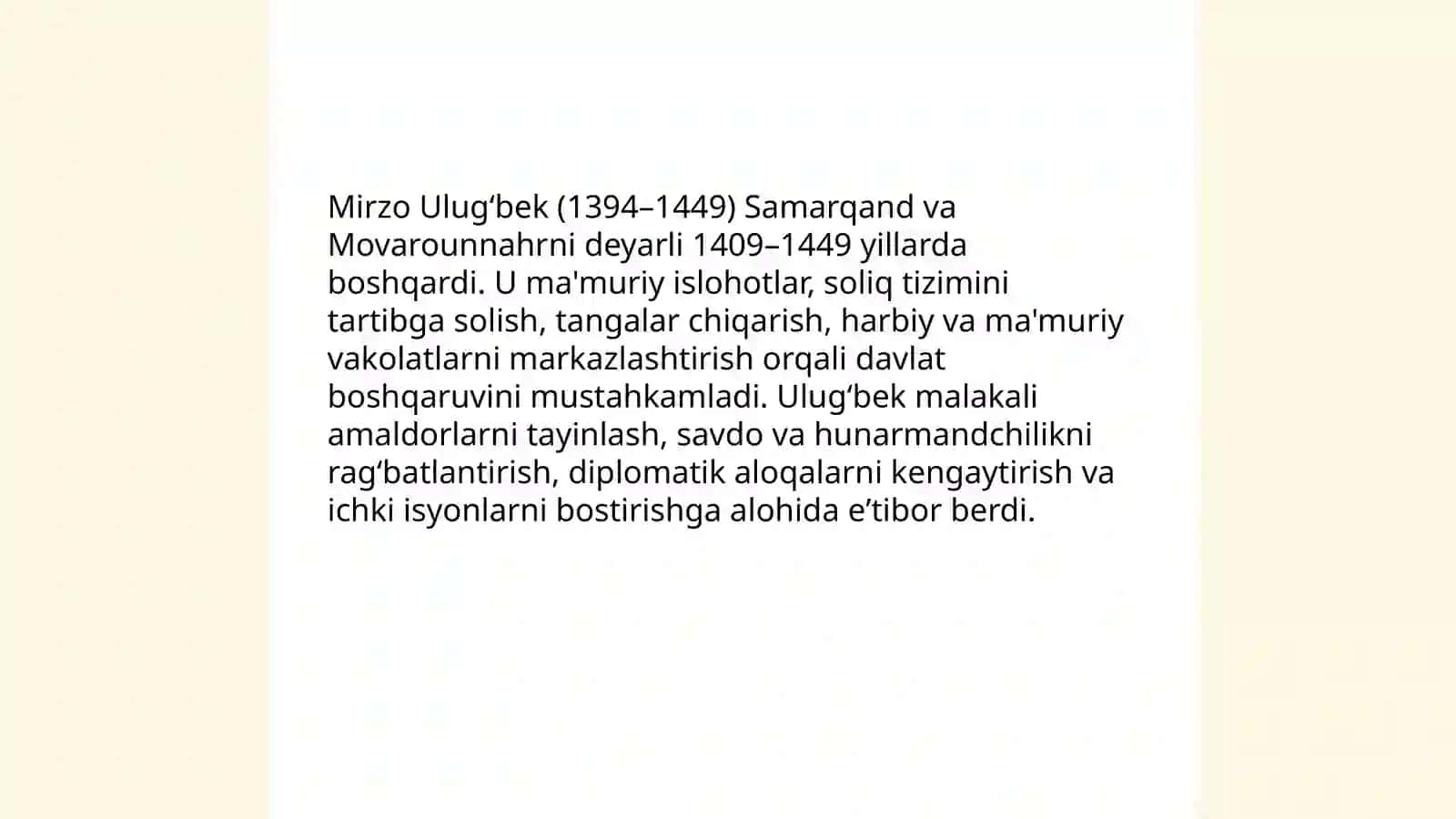 Mirzo Ulugʻbekning hayoti va oilaviy kelib chiqishi 4