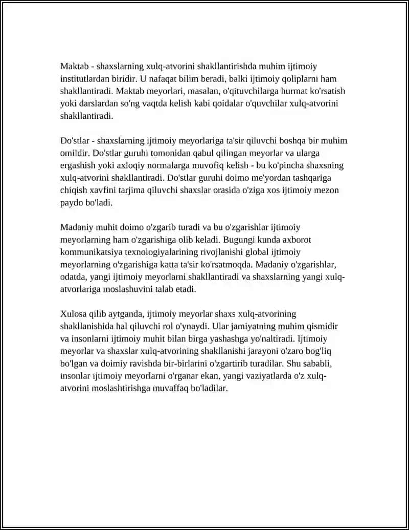 IJTIMOIY MEYORLARNING SHAXS XULQ ATVORIGA TASIRI 4