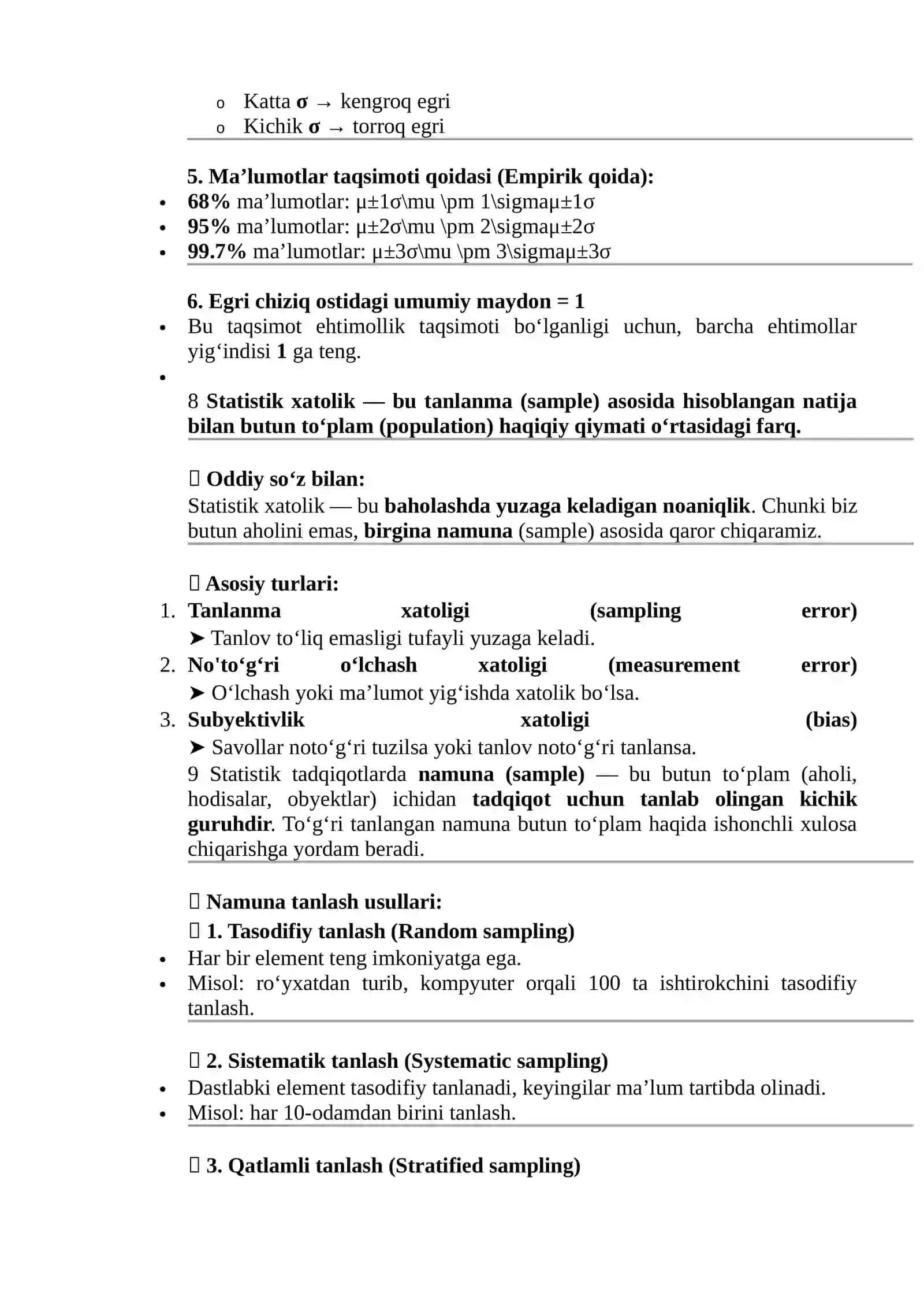 Statistik ma'lumotlarni to‘plash zarur (Maqsad, tahlil) 4