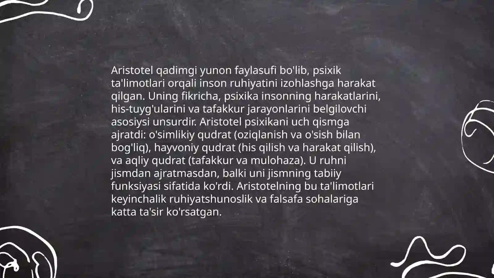 Qadimgi dunyoda va oʻrta asrlarda psixologiya(Qadimgi Yunoniston),(Uyg'onish davrigacha) 4