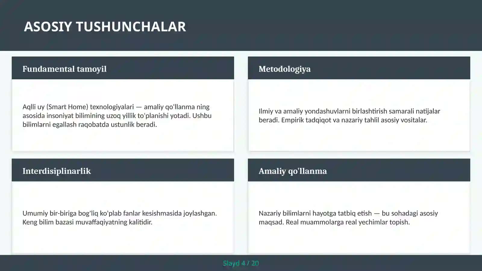 Aqlli uy (Smart Home) texnologiyalari — amaliy qo'llanma 4