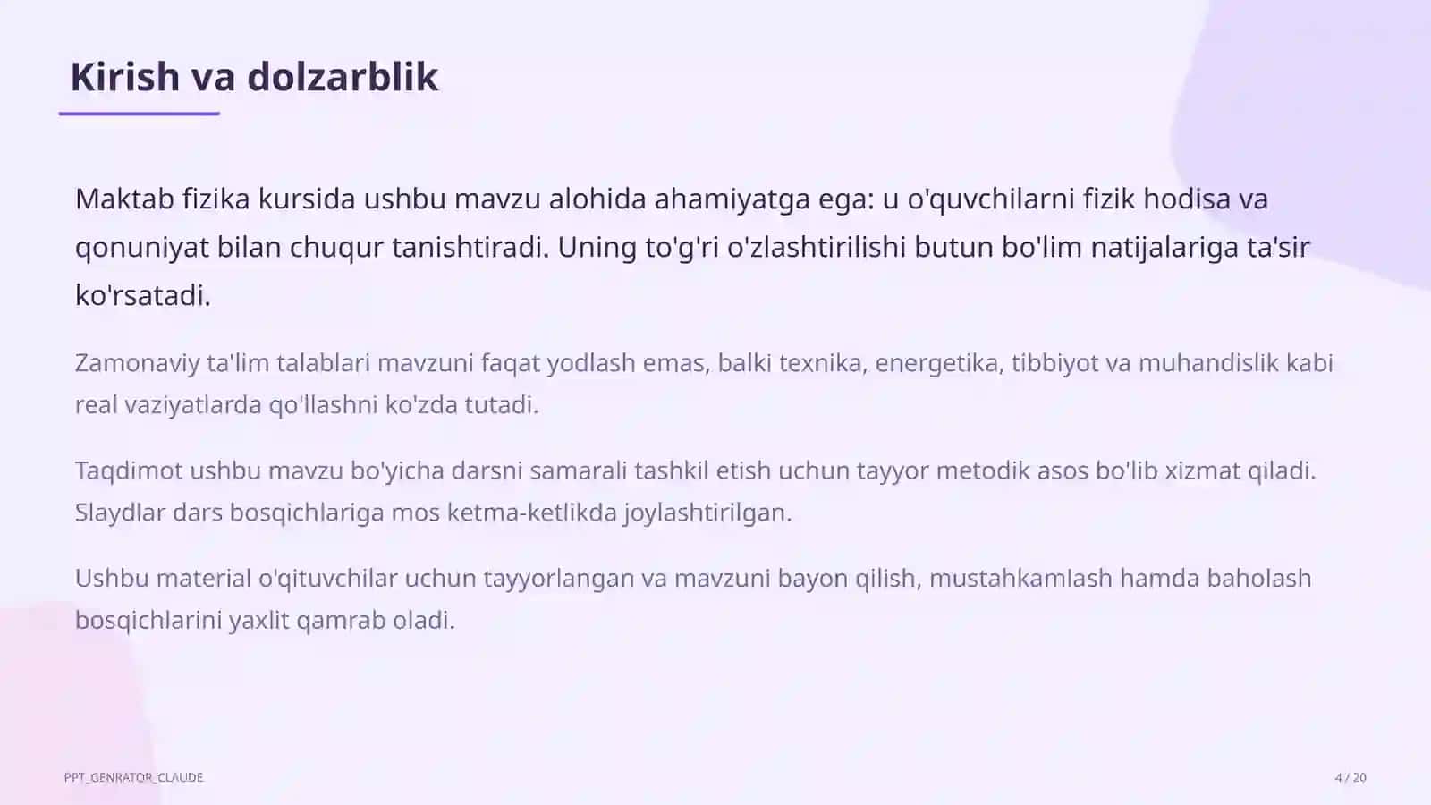 Geometrik optika: yorug'likning qaytishi va sinishi (11-sinf) 4