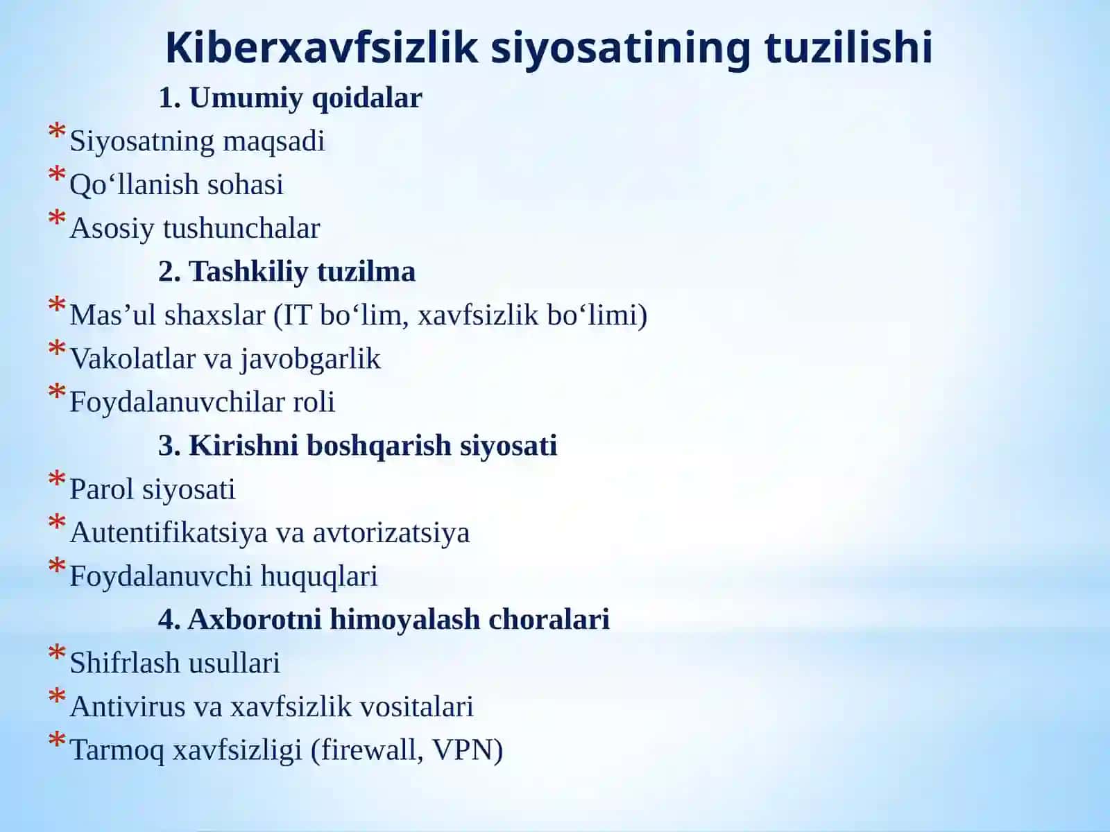 Kiberxavfsizlik siyosatlari va amaliyotlari 4