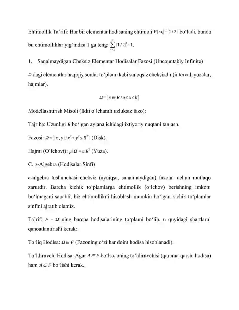 Ehtimollar Nazariyasi (Probability Theory) 4