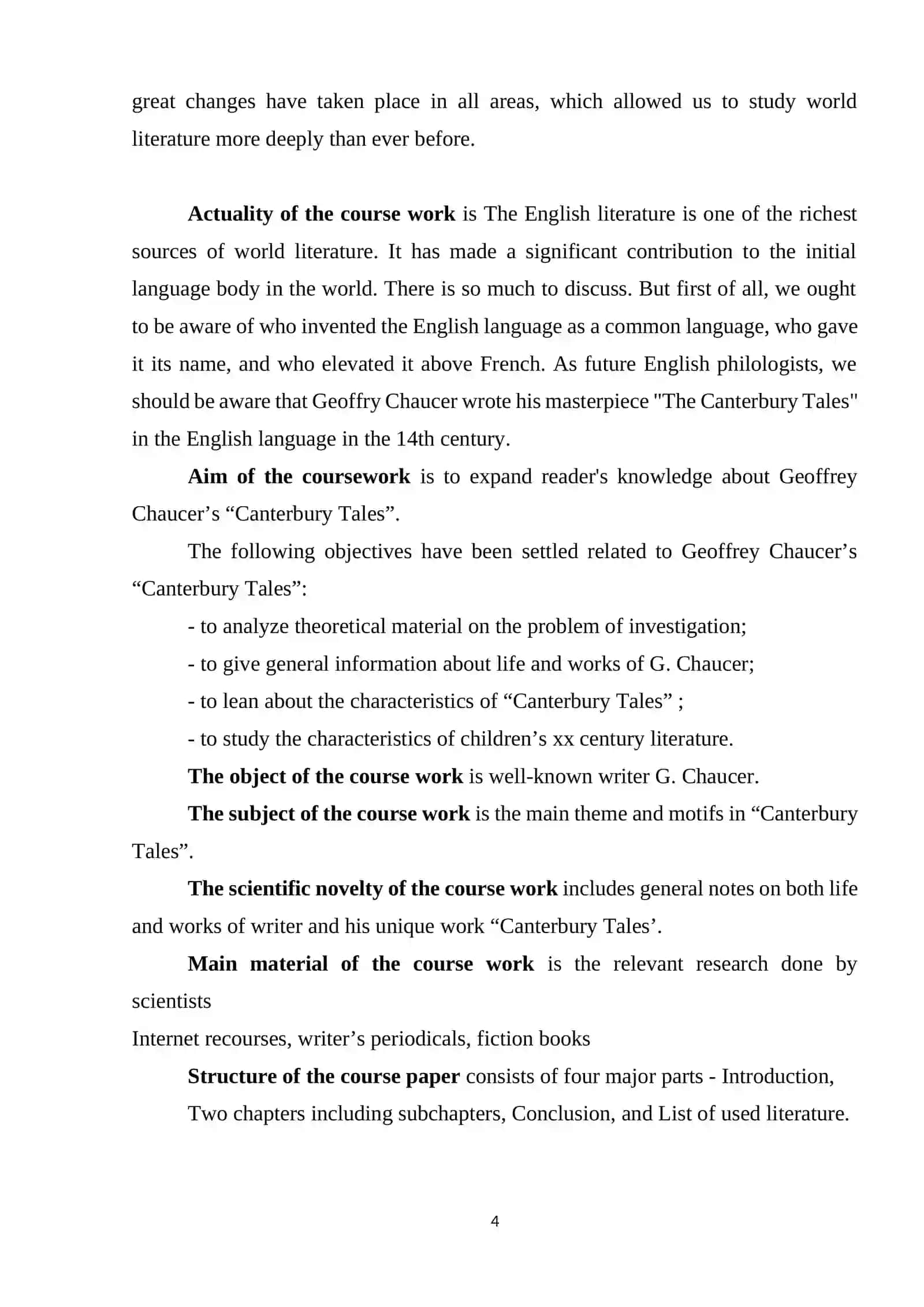 CHARACTERS OF CANTERBURY TALES AND MEDIEVAL DESCRIPTION IN THIS WORK 4