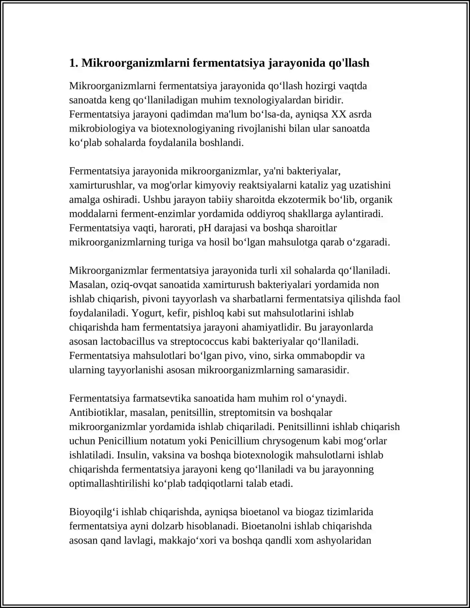 MIKROORGANIZMLARNI BIOTEXNOLOGIYADA QÓLLANILISHI 4