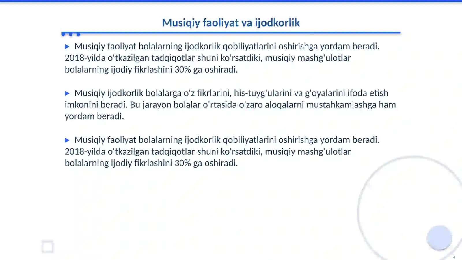 Bolalarning mustaqil musiqiy faoliyati 4