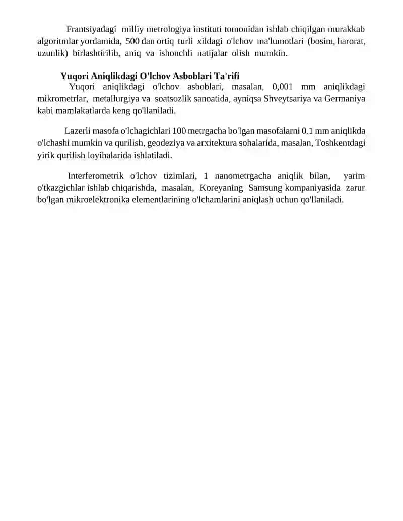 Yuqori aniqlikda ishlaydigan olchov vositalari 4
