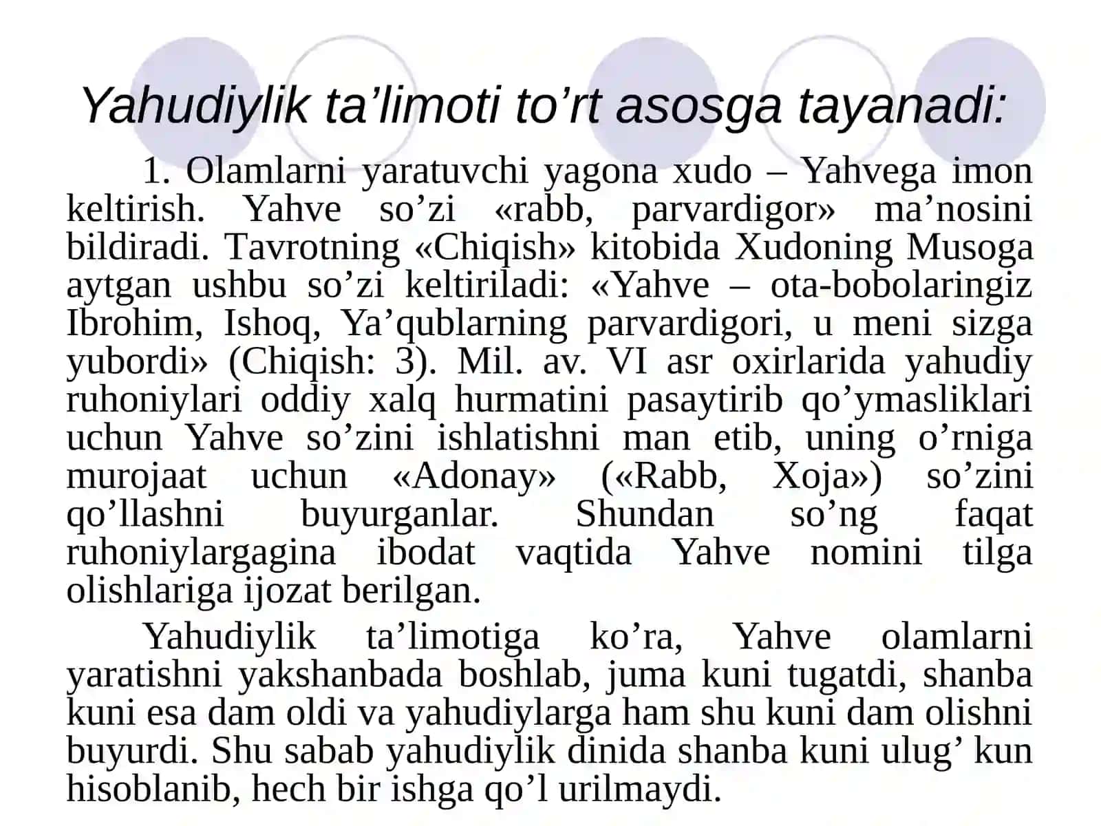 Milliy dinlar 4