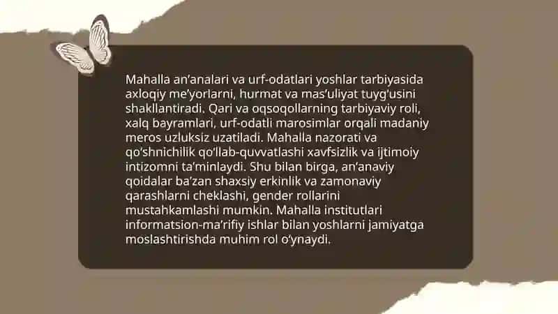 Ijtimoiy tarbiyada mahallaning o'rni 4
