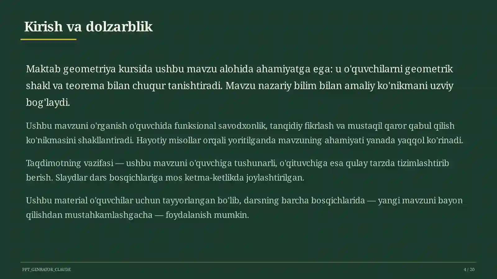 Fazoda perpendikulyarlik: uch perpendikulyar teoremasi (10-sinf) 4