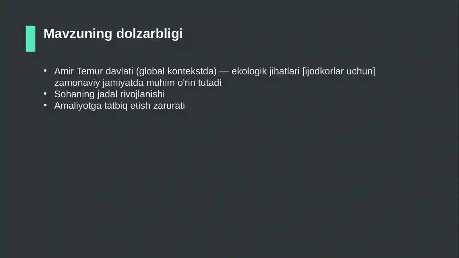 Amir Temur davlati (global kontekstda) — ekologik jihatlari [ijodkorlar uchun] 4