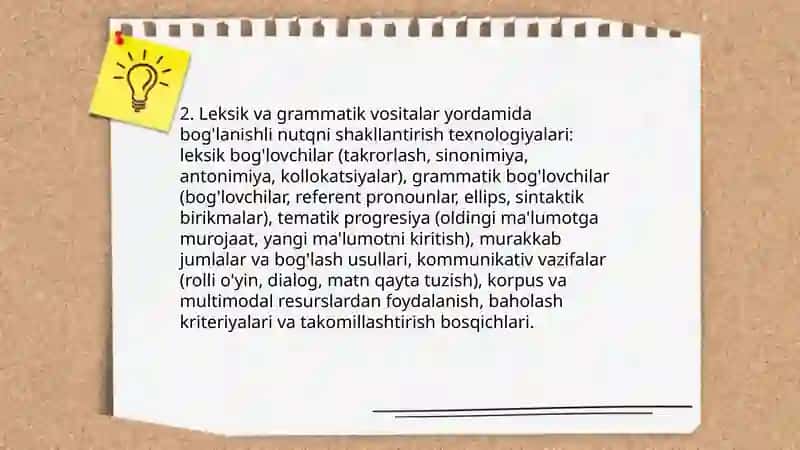 Bog'lanishli nutq shakllantirish texnalogiyalari 4
