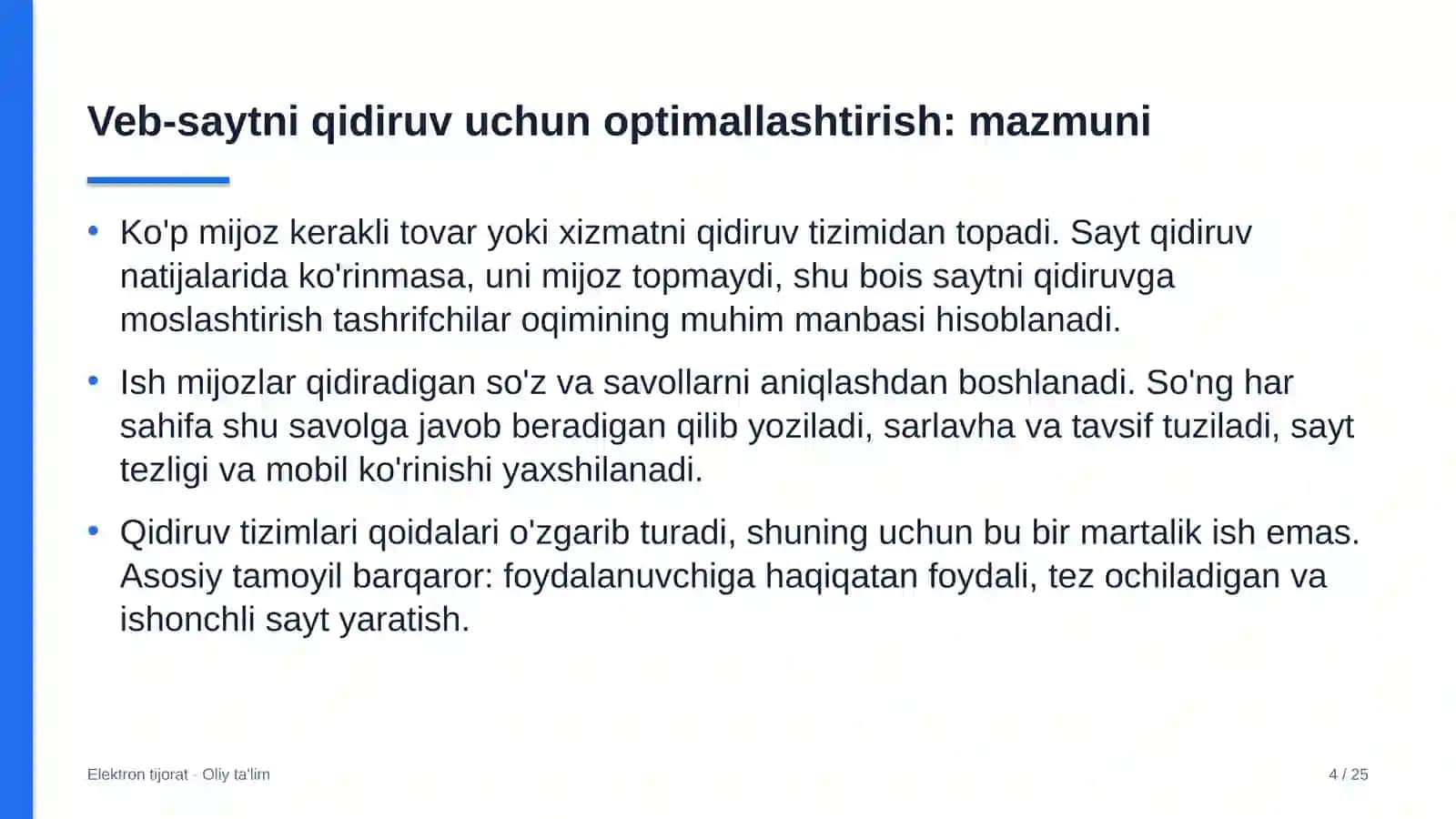 Diagnostika markazlarida veb-saytni qidiruv tizimlari uchun optimallashtirish 4