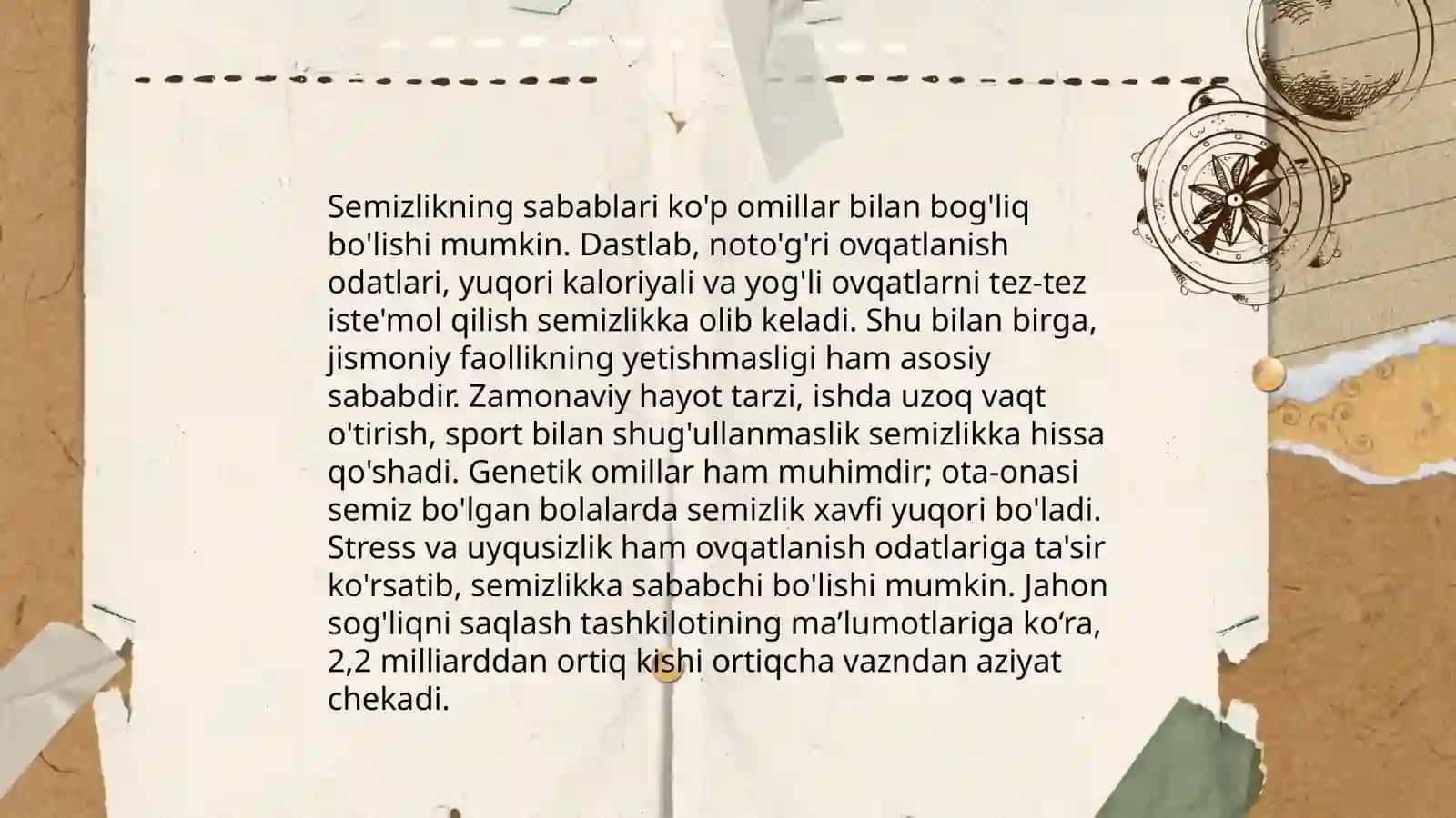 Semizlikni nima uning pirofilaktikasi va uning oldini olish va uning zararlari 4