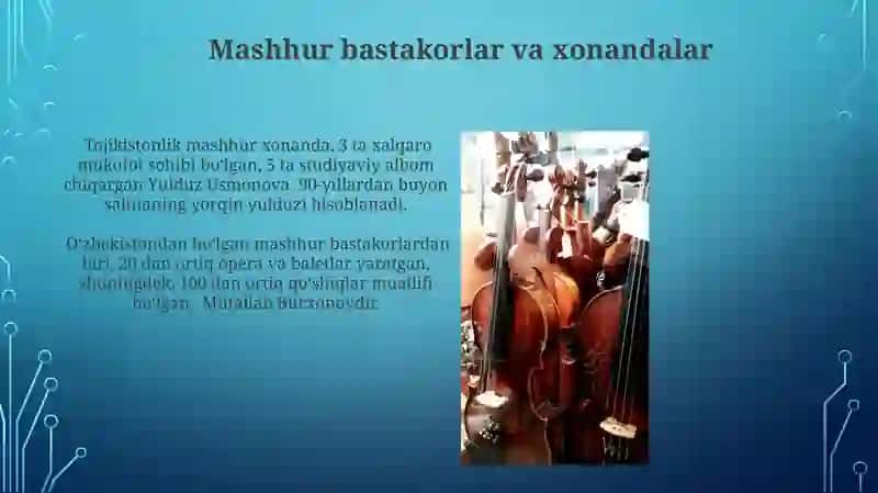 Sharq mamlakatlari musiqasi va madaniyati 4