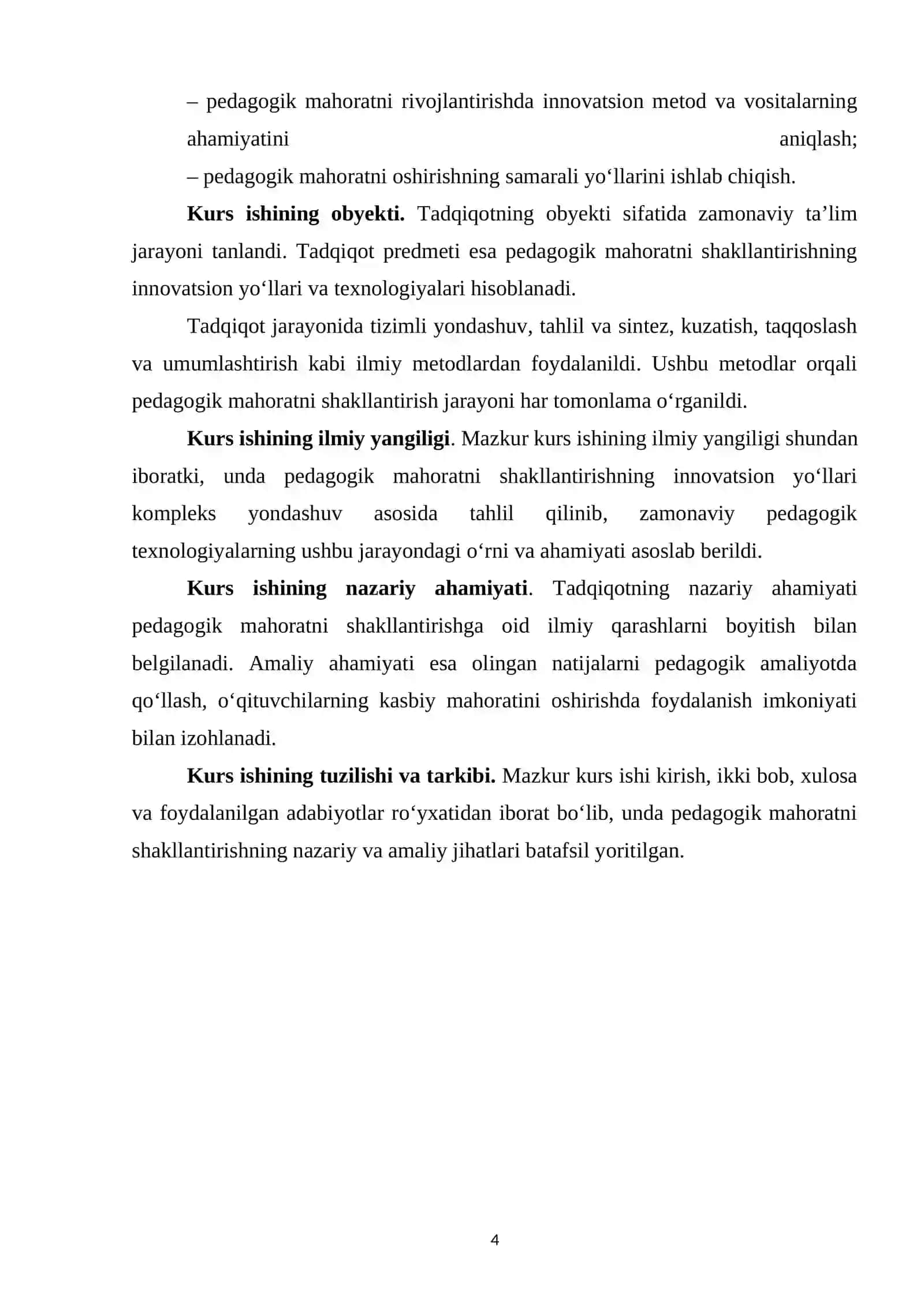 ZAMONAVIY TA‘LIM JARAYONIDA PEDAGOGIK MAHORATNI SHAKLLANTIRISHNING INNOVATSION YO‘LLARI VA TEXNOLOGIYALARI 4