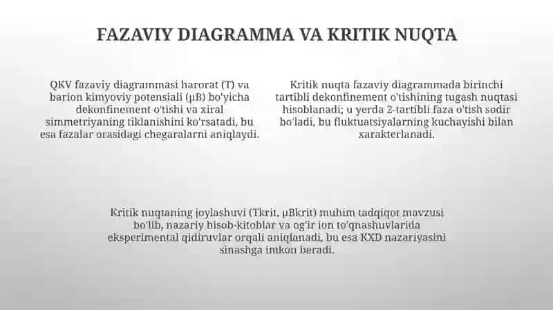 Kvark-glyuon plazmasining fazaviy diagrammasi va uning fundamental fizika uchun ahamyati 4