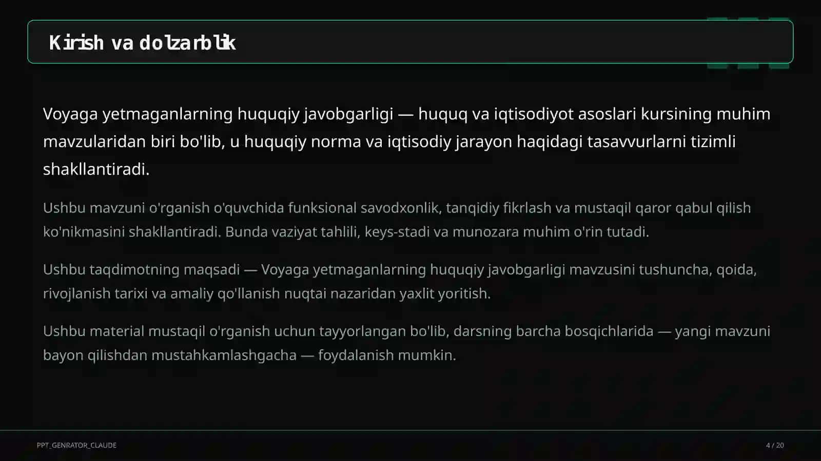 Huquq va iqtisodiyot asoslari (9–11) 4