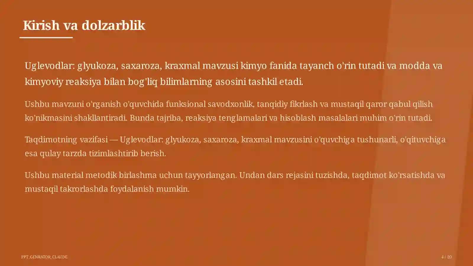 Uglevodlar: glyukoza, saxaroza, kraxmal (11-sinf) 4