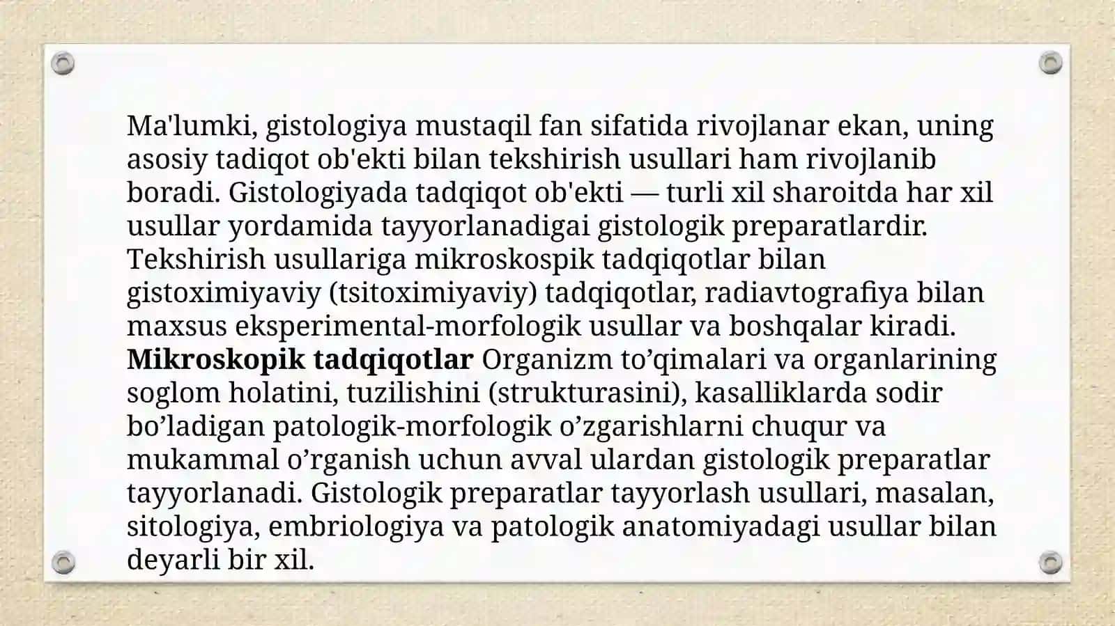 Gistologik na'munalar olish uchun mo'ljallangan qurilmalarning umumiy tuzilishi 4