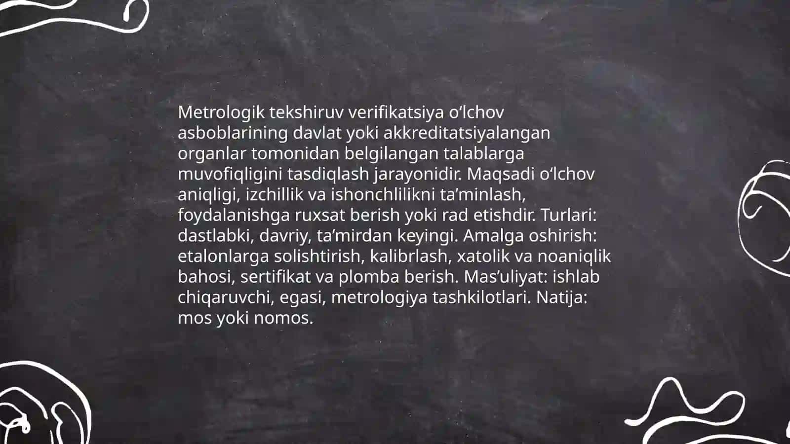 Metrologik tekshiruv va nazorat 4