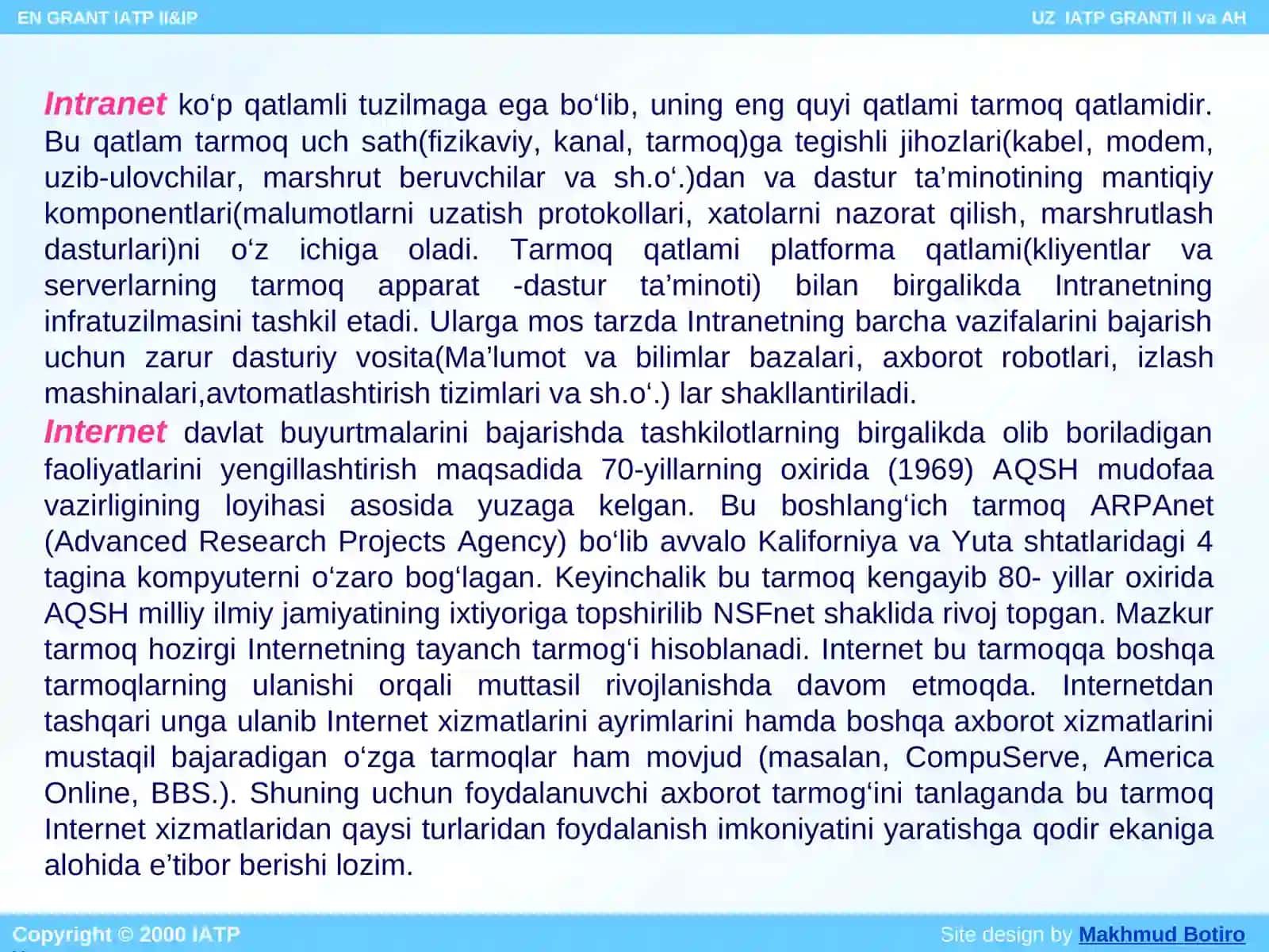INTERNET ASOSLARI 4