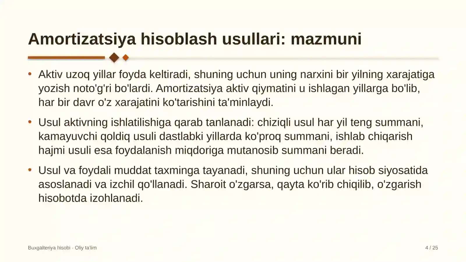 silga qarshi kurash dispanserlarida amortizatsiya hisoblash usullari 6605 4