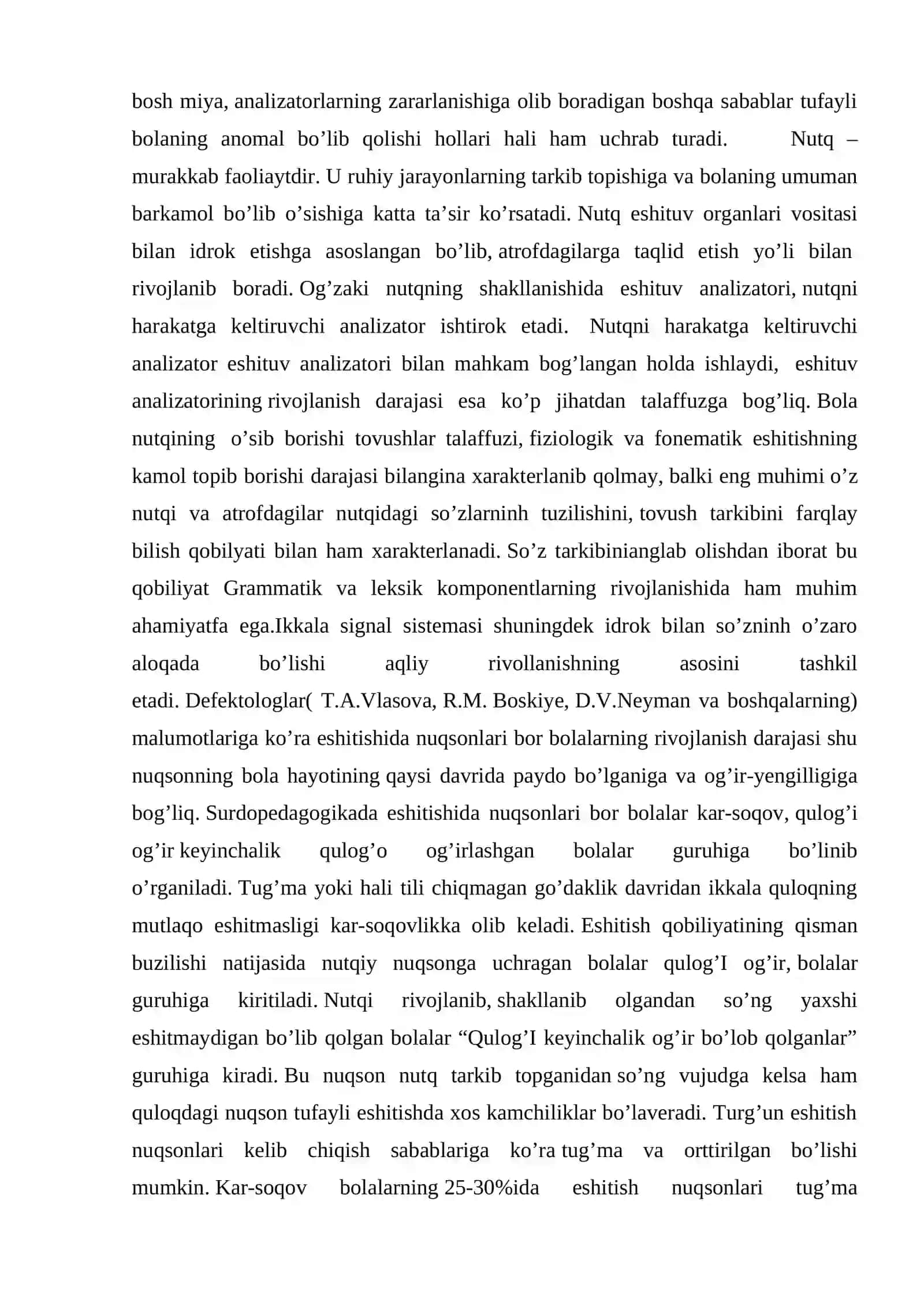 ESHITISHIDA VA KO’RISHIDA NUQSONI BO’LGAN BOLALAR REJA 4