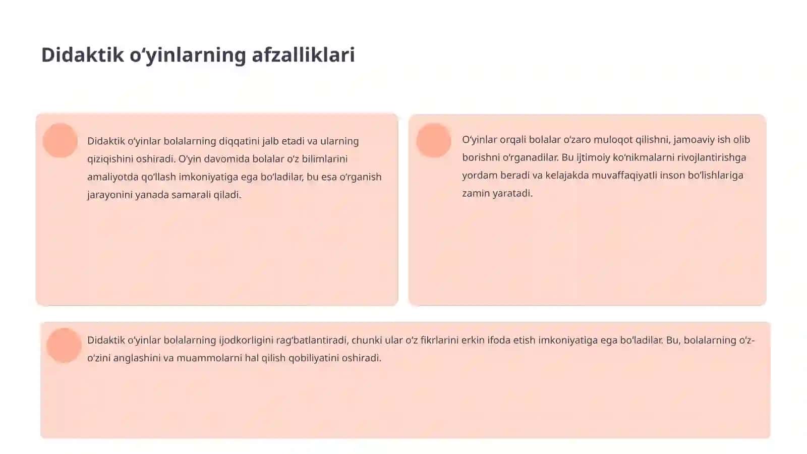 Maktabgacha va boshlang‘ich sinflarda, ingliz tili darslarida qo‘llaniladigan didaktik o‘yinlar 4