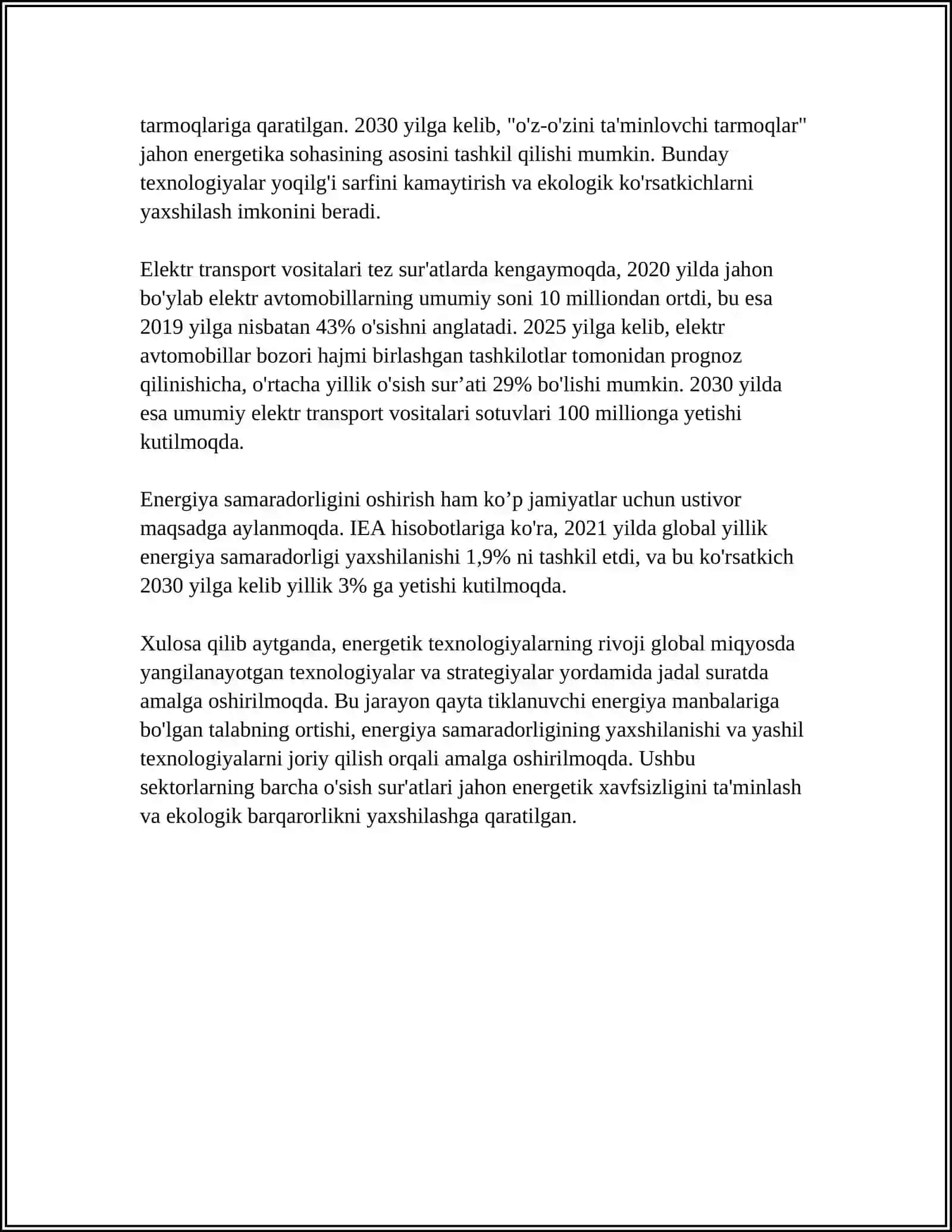 TEXNIKA TARAQQIYOTIDA ENERGETIKANING ORNI 4