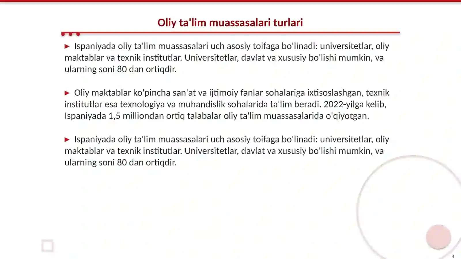 Ispaniyada oliy talim tizimi 4